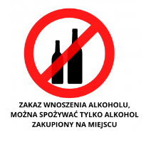 Zakaz wnoszenia alkoholu